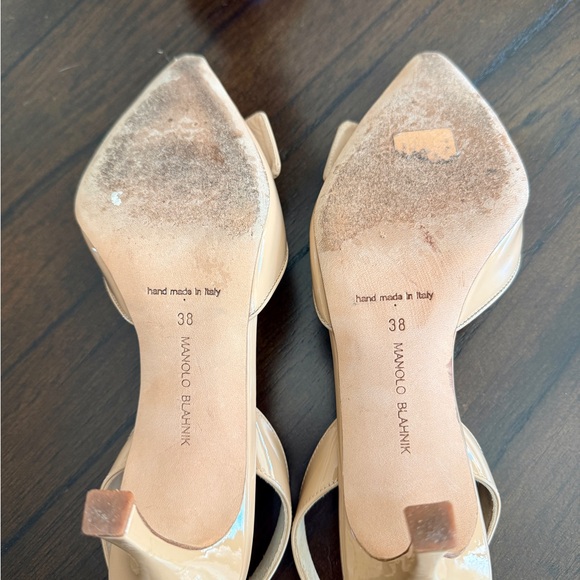 Manolo Blahnik May Maysli Slingback Patent Heels - Picture 3 of 8